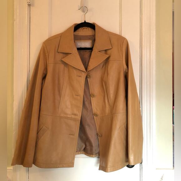 Vintage Wilson’s Leather Maxima Tan Leather Blazer - Picture 12 of 15